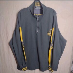 Vintage Lugz Sport Men's 2XL Green w/yellow Pullover Long Sleeve 90's Streetwear